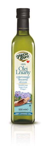 Goccia d’oro Olej lniany 500 ml zdjęcie 1