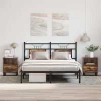 Szafki nocne, 2 szt., przydymiony dąb, 40x35x50 cm