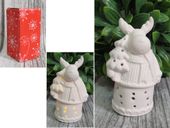 figurka  4szt ceramiczna LED świecąca RENIFER 10x5 cm ANG-18037