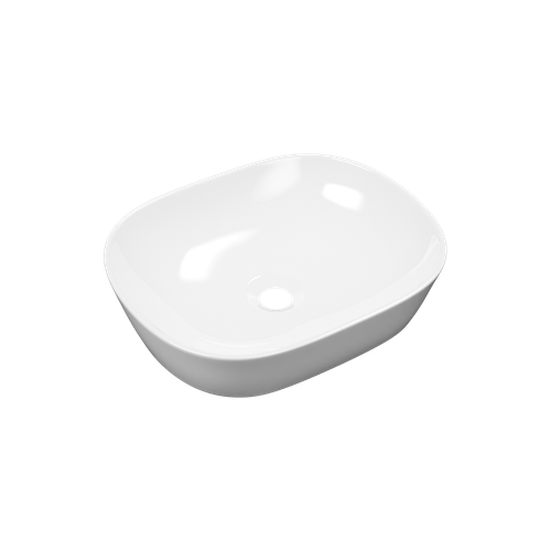Jima umywalka nablatowa 46x37 cm owalna, biały połysk na Arena.pl