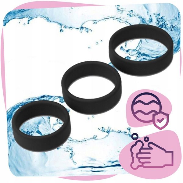 sex PIERŚCIENIE EREKCYJNE ZESTAW XXL ringi na powiększenie penisa i JĄDRA zdjęcie 5