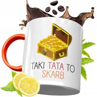 Kubek Pomarańczowy Dla Taty Dzień Taty Prezent Z Nadrukiem Ze Zdjęciem