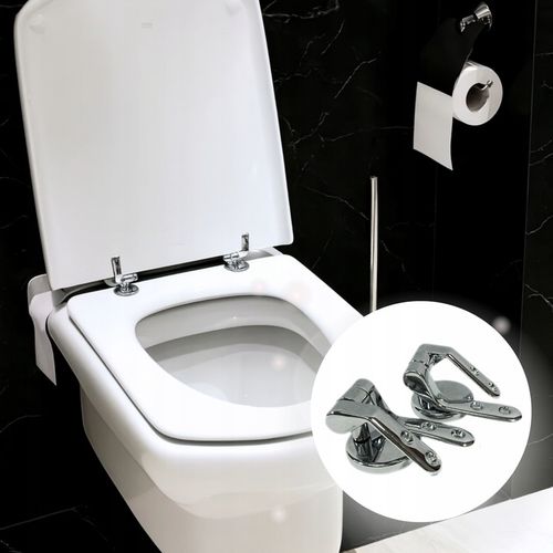 Zawiasy uchwyty TYP U metalowe do DESKI sedesowej drewnianej MDF mocowania na Arena.pl