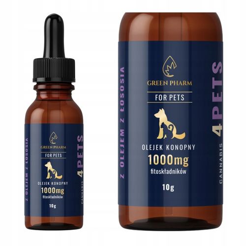 Olejek Konopny CBD 10% | Dla Psa 1000mg 11ml | Weterynaryjny | Bez THC na Arena.pl