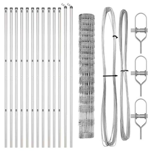 Ogrodzenie pastwiskowe Srebrny 100 x 0.8 m Stal galwanizowana na Arena.pl
