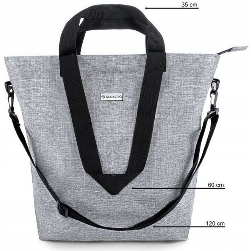 Torebka damska na zakupy pojemna szara duża torba na ramię shopper ZAGATTO na Arena.pl