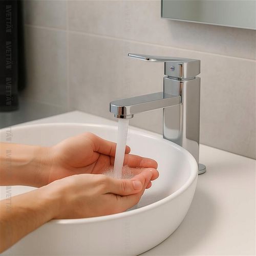 Bateria stojąca VETTÄ umywalkowa kran do umywalki zlewu chromowa niska na Arena.pl