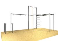 Zestaw ogrodowy STREET WORKOUT UNDERFIT UF12239 huśtawka drabinka drążki