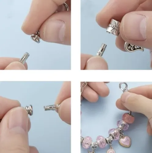 Zestaw do Robienia Bransoletek Koraliki Biżuterii Prezent Zawieszki Kuferek na Arena.pl