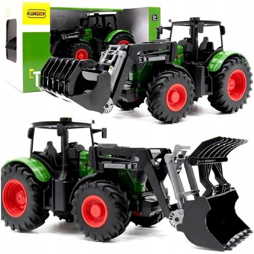 Duży Traktor Ciągnik Ruchome ramię Gumowe koła chwytak czołowy łyżka na Arena.pl