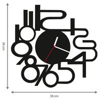 ZEGAR ŚCIENNY CYFRY 38cm M 142.10