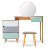 Toaletka kosmetyczna DREAM z lustrem i taboretem