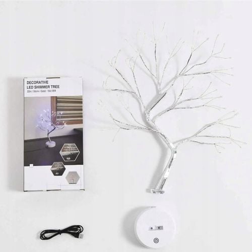 DRZEWKO ŚWIĄTECZNE OZDOBNE ŚWIECĄCE LED 50 CM LAMPKA NOCNA DEKORACJA USB na Arena.pl