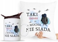 Zestaw Poduszka + Kubek Prezent Dla Trenera Z Nadrukiem Ze Zdjęciem