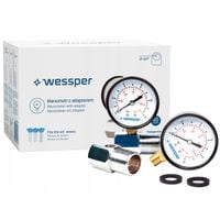 Wessper 2x manometr + 2x adapter do obudowy korpusu 3/4" Wessper Triplemax