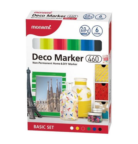 markery deco 460 6 kolorów basic monami na Arena.pl
