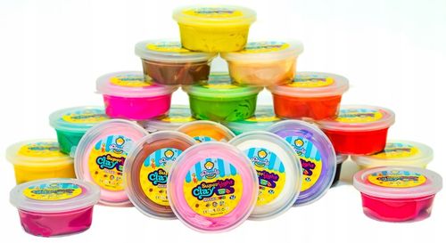 ZESTAW Magiczna PLASTELINA MASA PLASTYCZNA PIANKOLINA 24szt +WALIZKA +Akces na Arena.pl