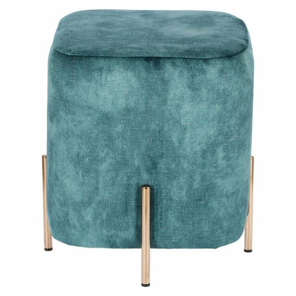 Pufa Izbit Velvet niebieska glamour zdjęcie 4