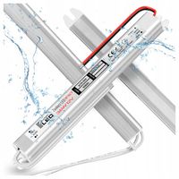 Zasilacz LED 12V 36W Do Taśm Taśmy Wodoodporny Hermetyczny Wąski IP67