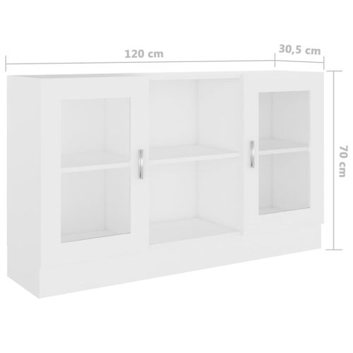 Witryna biała 120x305x70cm VidaXL na Arena.pl