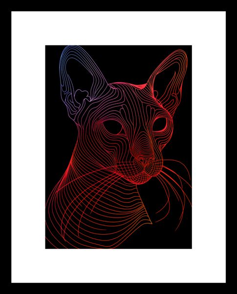 Plakat 13x18cm Cyfrowa Kocica zdjęcie 3