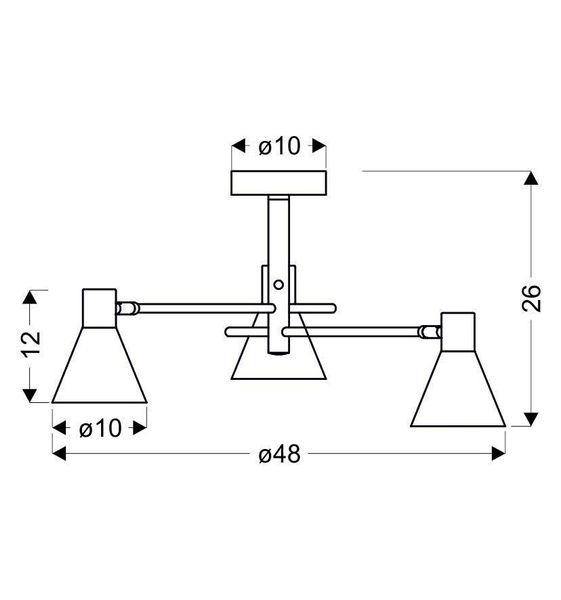 Less zwis 3x40W E14 czarny matowy zdjęcie 14