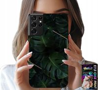 ETUI DO SAMSUNG GALAXY S21 Ultra - ELEGANCKIE LIŚCIE MODNE WZORY NA CASE