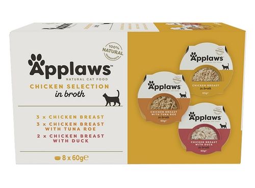 Applaws miseczki dla kota Chicken Selection Multi Pack 8x60g na Arena.pl