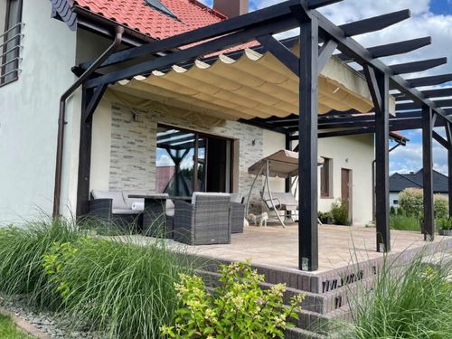 ZESTAW DO MONTAŻU ZEWNĘTRZNYCH ROLET RZYMSKICH POZIOMYCH DO MURU- DUŻY na Arena.pl