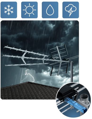 ANTENA ZEWNĘTRZNA KIERUNKOWA TV NAZIEMNEJ DVB-T2 ULTRA HD 4K FILTR LTE na Arena.pl