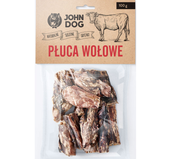 JOHN DOG Płuca wołowe suszone do żucia naturalny gryzak przysmak psa 100 g