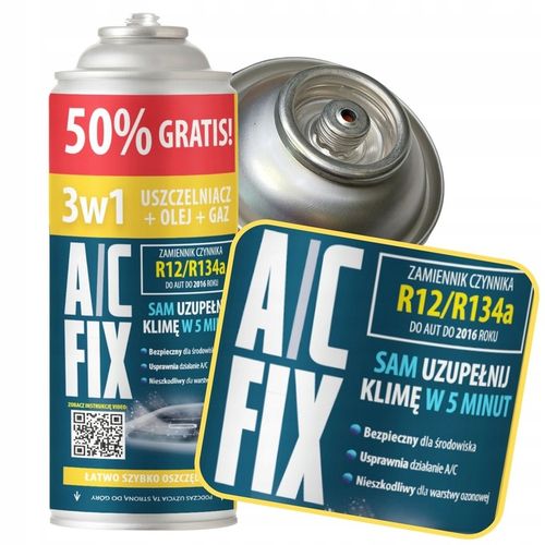 AC FIX CZYNNIK KLIMATYZACJI 3w1 Uszczelniacz Olej Gaz R134a 235g na Arena.pl