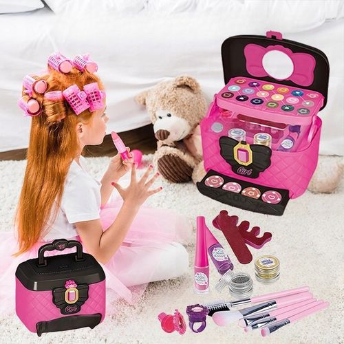 ZESTAW KUFEREK KOSMETYKÓW DO MAKIJAŻU I PAZNOKCI DLA DZIECI PREZENT na Arena.pl