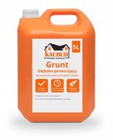 KACBUD GRUNT GŁĘBOKO POD TYNKI FARBY GŁADZIE WYLEWKI PENETRUJĄCY BIAŁY 5L