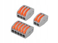 SZYBKOZŁĄCZKI ELEKTRYCZNE 2P 3P 5P ZESTAW 50 SZTUK
