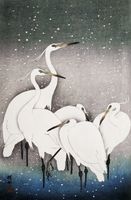 Plakat 56,6x86,4cm Group of Egrets, Koson Japoński Vintage do Salonu