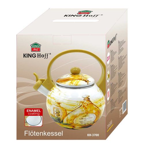 czajnik emaliowany 2l z gwizdkiem kinghoff kh-3700 na Arena.pl