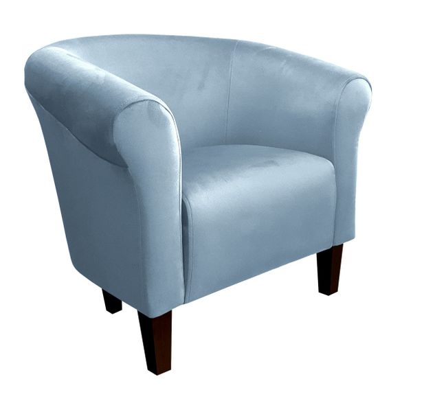 Fotel Milo nogi venge szary błękit BL06 zdjęcie 1