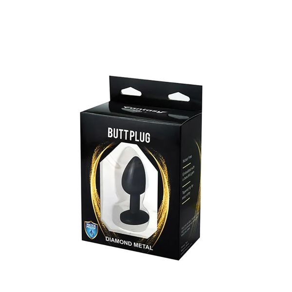 Black Butt Plug With White Diamond zdjęcie 3