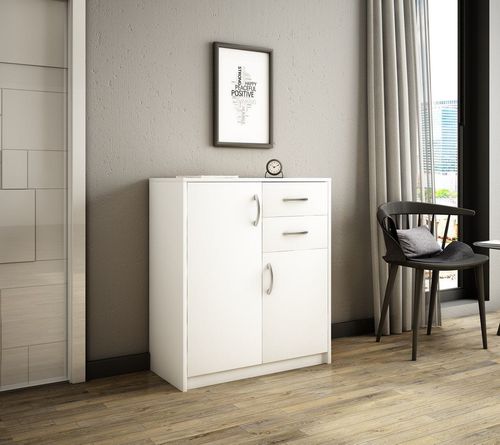 Komoda z szufladami do pokoju, Classic, 74x35x85 cm, biel, mat na Arena.pl