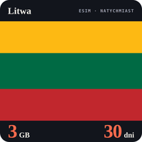 Karta eSIM Internet Litwa 3 GB na 30 dni - bez rejestracji