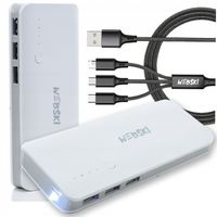 POWER BANK 20000 3 PORTY USB + KABEL DO KAŻDEGO TELEFONU USB 5V WEBSKI