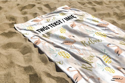 RĘCZNIK Lato z twoim dowolnym tekstem 130x70cm 036E na Arena.pl