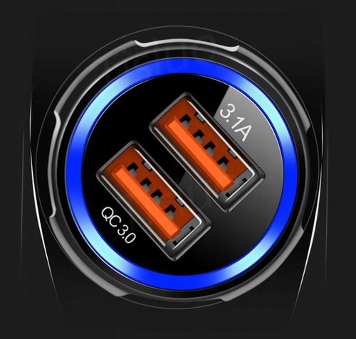 ŁADOWARKA SAMOCHODOWA ZASILACZ USB SZYBKA MOCNA 3.0 + Kabel usb TYP C na Arena.pl