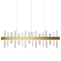 Podwieszana lampa glamour Arctic SMP0099 gold Step LED 104W 3000K kryształ złota