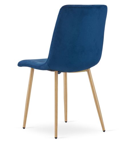 Krzesło TURIN - granat aksamit / nogi kolor drewna x 4 na Arena.pl