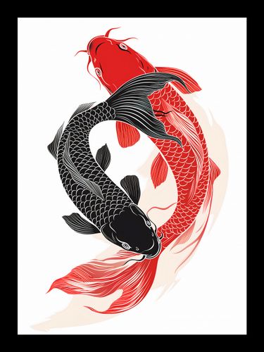 Plakat 13x18cm Yin i Yang Koi na Arena.pl