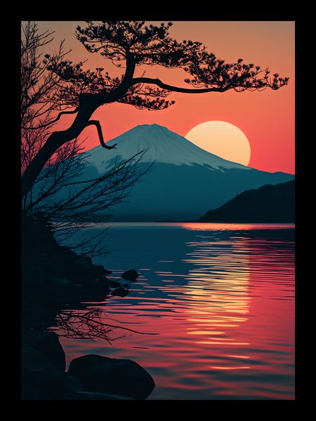 Plakat 13x18cm Góra Wieczorem zdjęcie 2