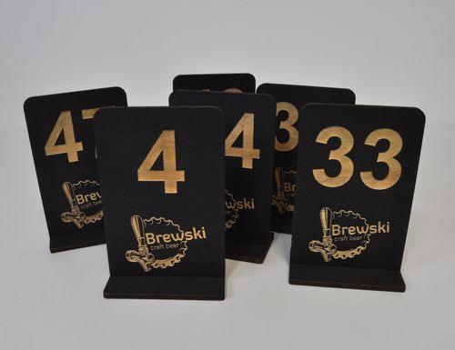 numerek numerki z logo na stolik do restauracji 10x15cm 10szt na Arena.pl