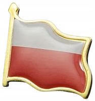 Przypinka Broszka Flaga Polski Patriotyzm Polak POLAND Biało - Czerwoni PIN